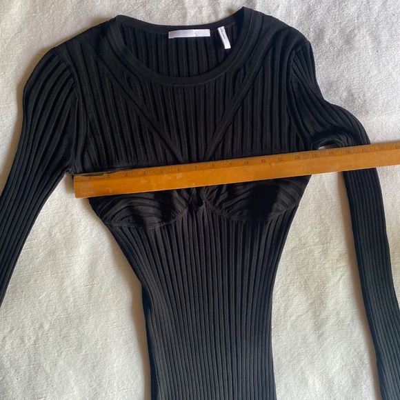 Minimalist Goth Helmut Lang Black Bodycon Dress Urban Witch Sz Small Halloween - Picture 7 of 10